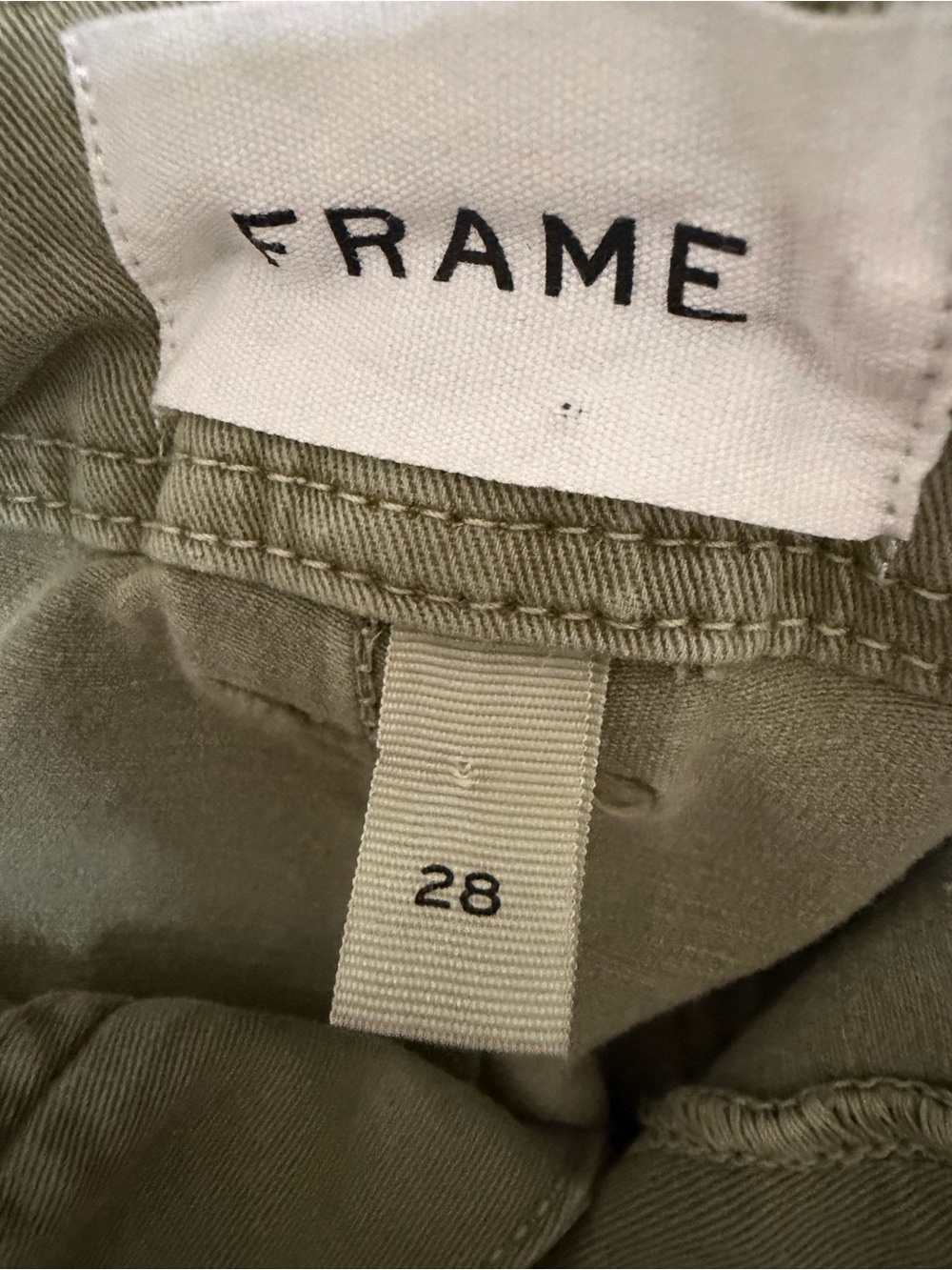 Frame Denim Olive Green Casual Pants - Picture 2 of 3